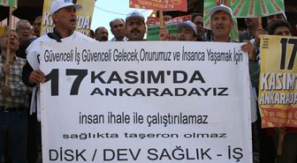 Sağlıkta Taşeron İşçi Çalıştırılmasını Protesto Eylemi