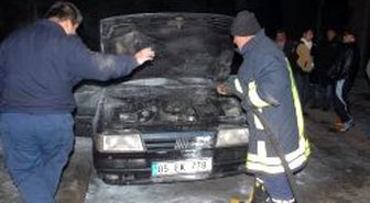 Amasya'da Bir Otomobil Kundaklandı