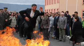 Tokat'ta Nevruz Ateşine Rüzgar Engeli