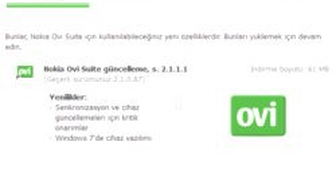Ovi Suite'ten Kritik Güncelleme