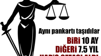 Aynı Pankarta İki Ayrı Ceza