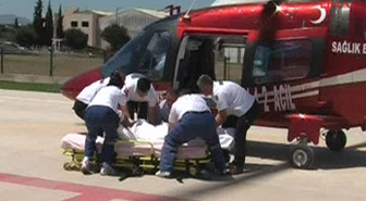 İmdadına Ambulans Helikopter Yetişti