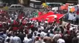 Rize 'De İsrail Bayrağı Yakıldı,Boykot Çağrısı Yapıldı