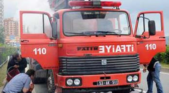 İtfaiye Aracı Alev Aldı