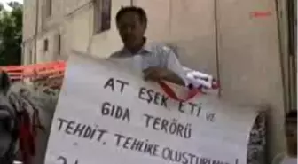 Mersin - At Üstünde At Ve Eşek Eti Protestosu