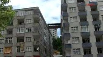 Rize -İki Binayı Köprü İle Birbirine Bağladı, Yangın Merdiveni Sorununu Çözdü