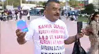 Cemil Baran Taksim Meydanı'nda İncil Yakmak İstedi