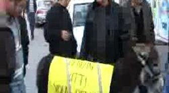 Tatvan'da Akaryakıt Zammına Eşekli Protesto