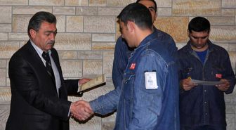 Gölbaşı FNSS Savunma Sanayii Çalışanlarına Ustalık Belgesi