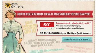 Gittigidiyor.Com’dan Hediye Çeki Kazanma Fırsatı Annenizin Bir Sözüne Bakıyor!