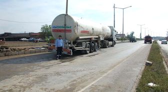 Lpg Yüklü Tanker Devrildi