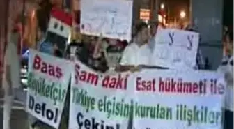 Suriye Konsolosluğu Önünde Protesto