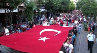 Çan'da Terör Protestosu