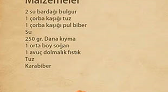Lezzetli Bir Tarif, İçli Köfte