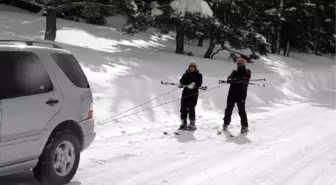 Kartalkaya'dan Bolu'ya Kayarak İndiler