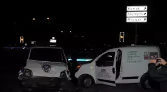 Alkollü Sürücü Polis Aracına Çarptı