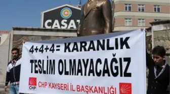 Kayseri'de CHP'lilerden '4+4+4' Protestosu