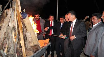 Toroslar'da Nevruz Ateşi Yandı