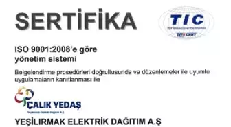 Çalık Yedaş'ın Kalite Standardı Alman Tüv'le Taçlandı