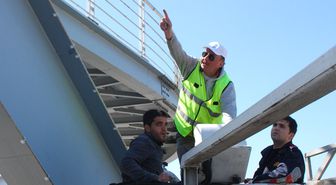 Giresun Valiliği Karşısında Bulunan Üst Geçit Işıklandırılıyor