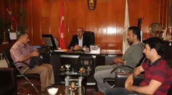 Şırnak Gazeteciler Cemiyetinden Cizre Belediye Başkanı Gören'e Ziyaret