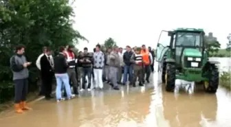 Edirne'de Dereler Taştı, Evleri Su Bastı