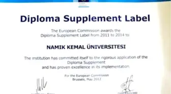 Nkü'ye Danimarka'dan Diploma Eki Etiketi Ödülü