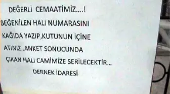 Camiye Serilecek Halı İçin Anket Yapılıyor