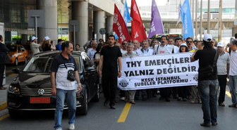 İşten Atılan Kabin Memurlarına Kesk'ten Destek
