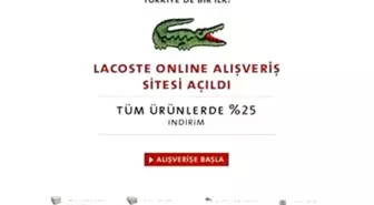 Lacoste'un Online Alışveriş Mağazası Açıldı!