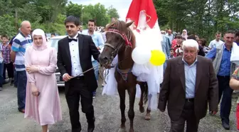 Gelin-Damat Baba Evine At Sırtında Geldi