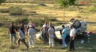 Otomobil Şarampole Yuvarlandı: 4 Yaralı
