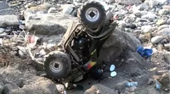 Engelli Sürücü Motoruyla Şarampole Uçtu