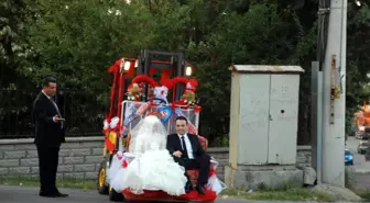 Düğün Aracı Forklift Oldu