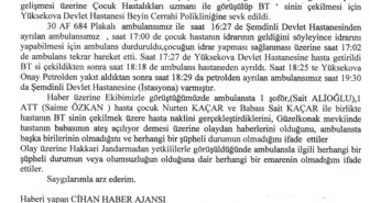 'Pkk'lılar Ambulansın İçinden Karakola Ateş Açtı' Haberine Yalanlama