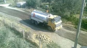 Lapseki'de Yol Çalışmaları Devam Ediyor