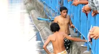 Kamyonet Kanala Uçtu: 1 Yaralı