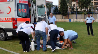 Futbol Maçına Ambulans Helikopter Molası
