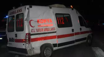 Konya'da Tırla Ambulans Çarpıştı