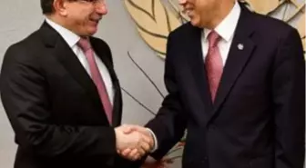 Davutoğlu, Ban Ki-Moon'la Görüştü