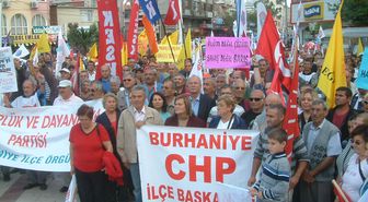 Burhaniye'de Zamlara ve Savaşa Hayır Mitingi Yapıldı