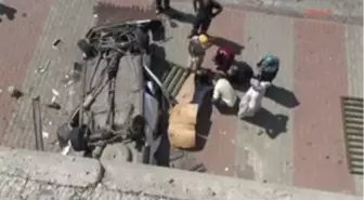 Sürücü 10 Metre Aşağı Uçtu