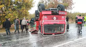 Karaman'da Arazöz Devrildi: 1 Yaralı