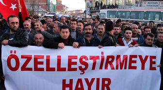 Termik Santralin Özelleştirilmesi Protesto Edildi