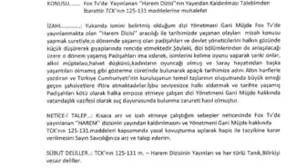 'Harem' Dizisi Hakkında Suç Duyurusu