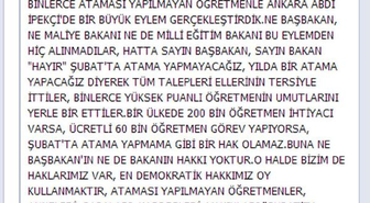 Başbakan'a 'Oy Yok' Diyen Öğretmen, Atamayı Eşi İçin İstemiş(2)