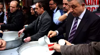 Belediye'den 2 Bin 500 Kişiye Sıcak Salep