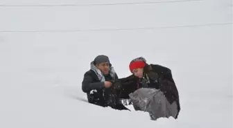 Hakkari'de Karda Klip Çektiler