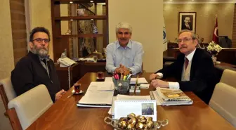 Başkan Sakallı Türk Edebiyatının İki Büyük İsmi Haydar Ergülen ve Vecdi Sayar'ı Ağırladı