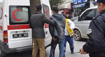 Bafra'da 1 Kişi Bıçakla Yaralandı